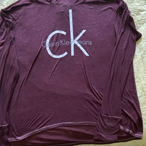 Calvin Klein tissue weight pullover hoodie